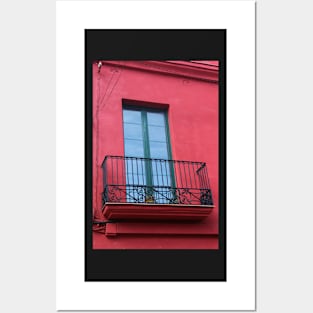 Red Balcony Posters and Art